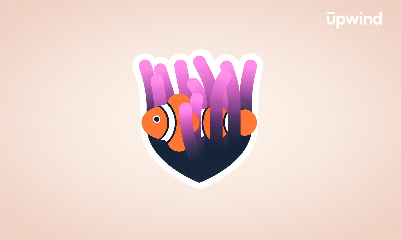 Illustration of a clownfish swimming among purple sea anemone tentacles. The background is light pink, with the phrase "What is CIEM?" subtly integrated in the top right corner, echoing curiosity like a gentle bubble rising upwind.