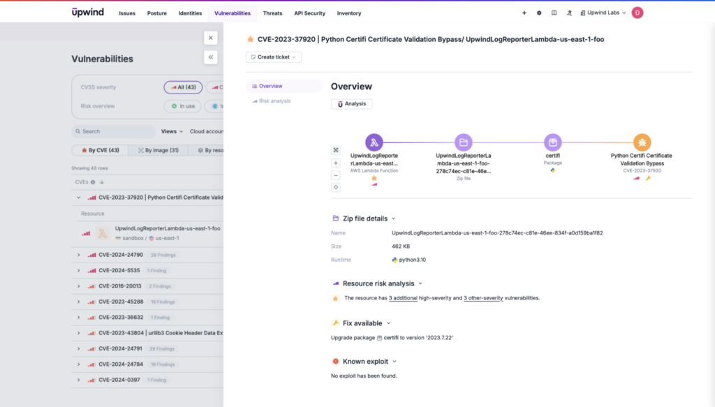 During function execution, continuous monitoring for suspicious behavior or patterns that may stem from vulnerable dependencies makes for more secure runtimes for AWS