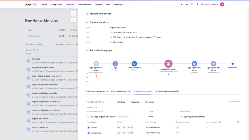 Visibility into roles and permissions helps teams enforce the principle of least privilege across the cluster for tight Kubernetes security and container access