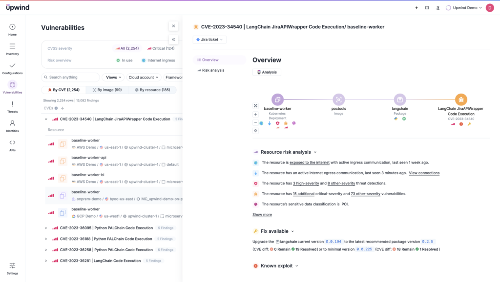 With runtime detection in assets like Kubernetes containers, teams get data on short-lived workloads just as they would with traditional, static ones.
