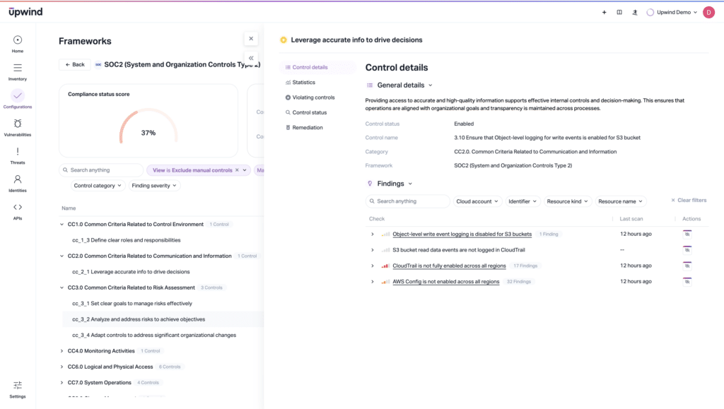 Hybrid and multi-cloud environments introduce security visibility gaps. Prioritize unified threat monitoring across clouds so teams can detect lateral movement, misconfigurations, and unauthorized access in real time.
